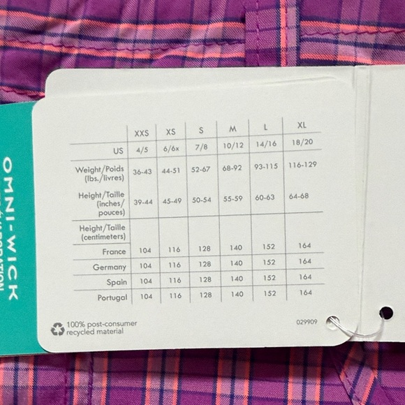 Columbia Kids Plaid Shorts - Purple and Pink - Picture 5 of 7